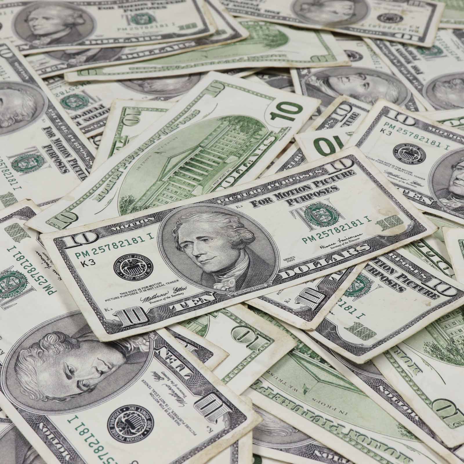 Money Prop - 2000 Series $10 Bills ✔️RealAged™ $1,000 Full Print Band - Image 2