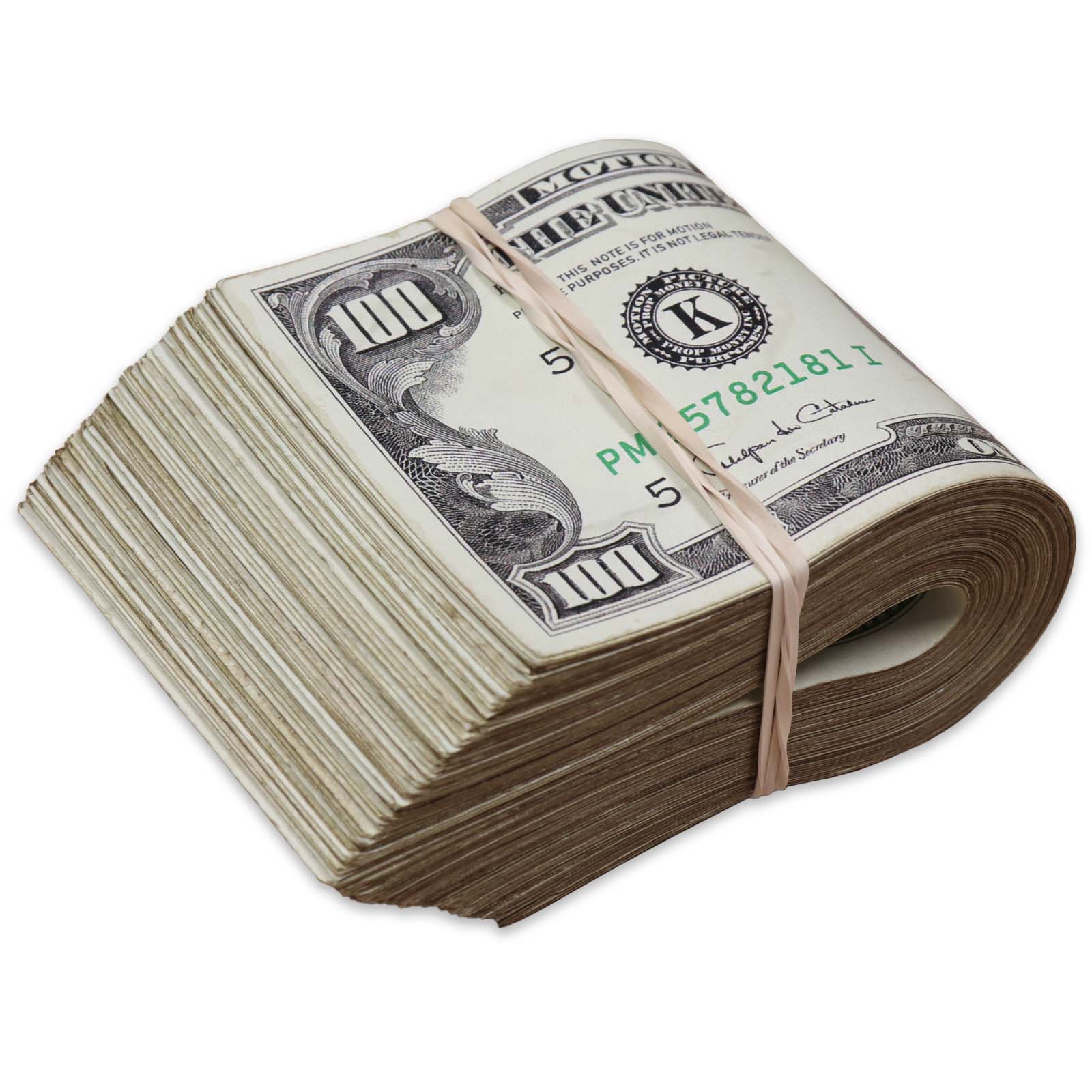 Prop Money - 1990 Series $100 ✔️RealAged™ Full Print Band