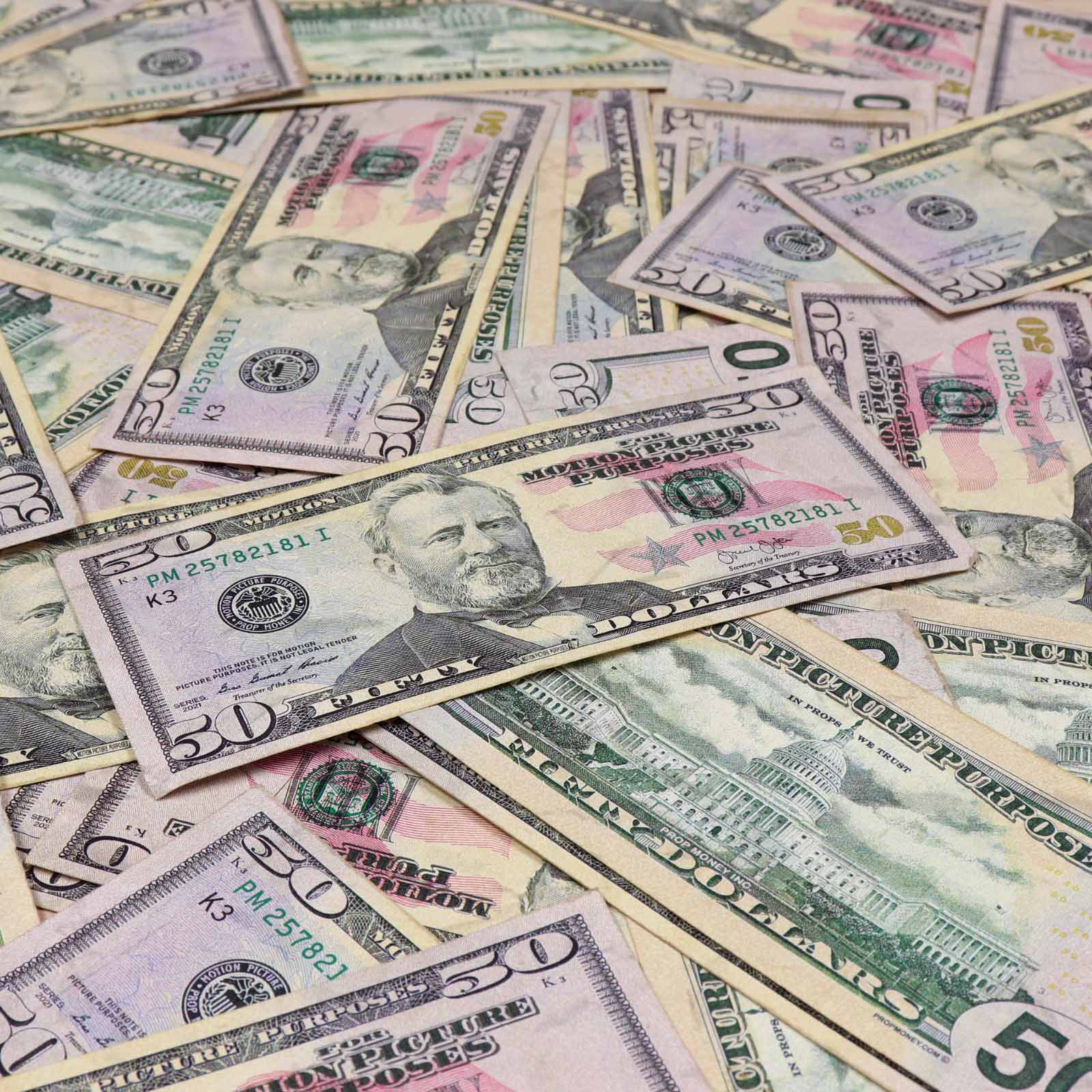 Money Prop - New Series $50 ✔️RealAged™ $10,000 Full Print Stack & Band Pack - Image 2