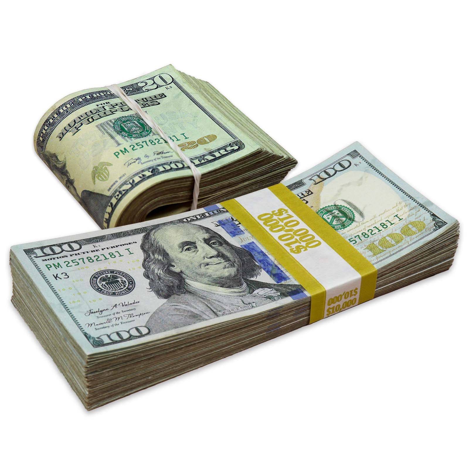 Money Prop - New Series $100 ✔️RealAged™ Full Print $12,000 Stack & Band Pack