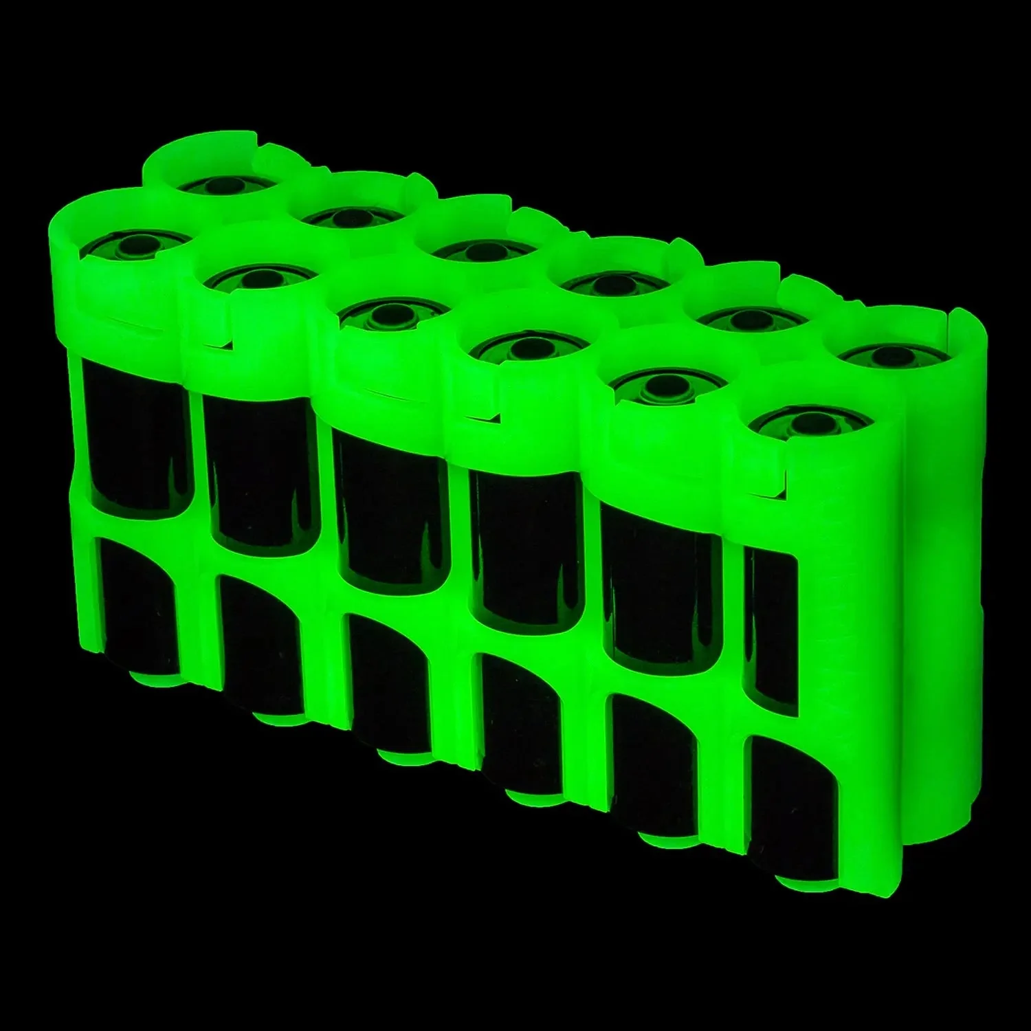 Storacell AA - 12 Pack Battery Caddy (Glow In The Dark Moonshine )