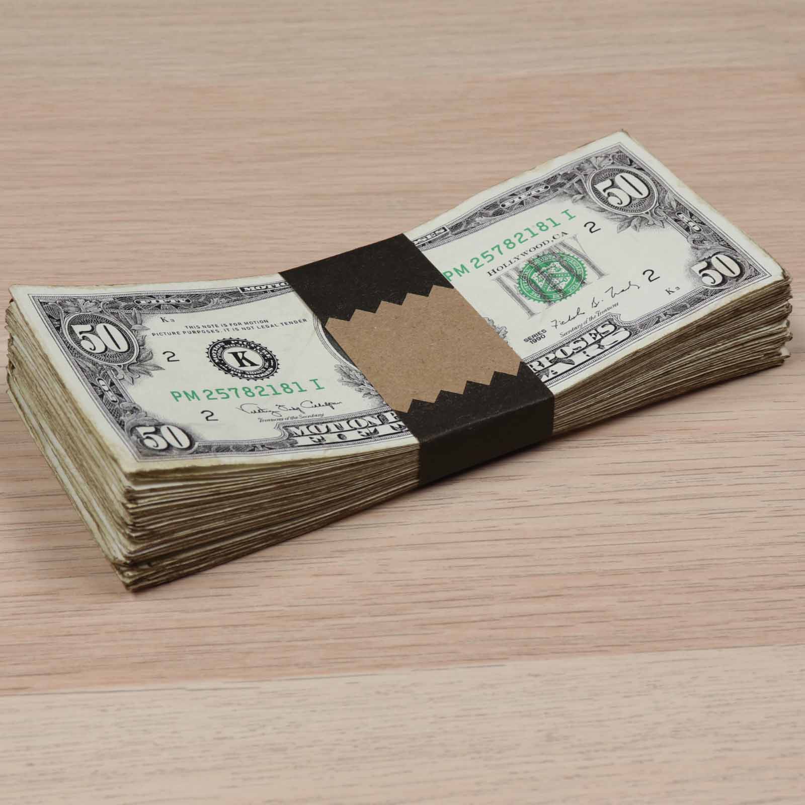 Money Prop -  1990 Series $50 ✔️RealAged™ Full Print $15,000 Stacks Bundle - Image 5