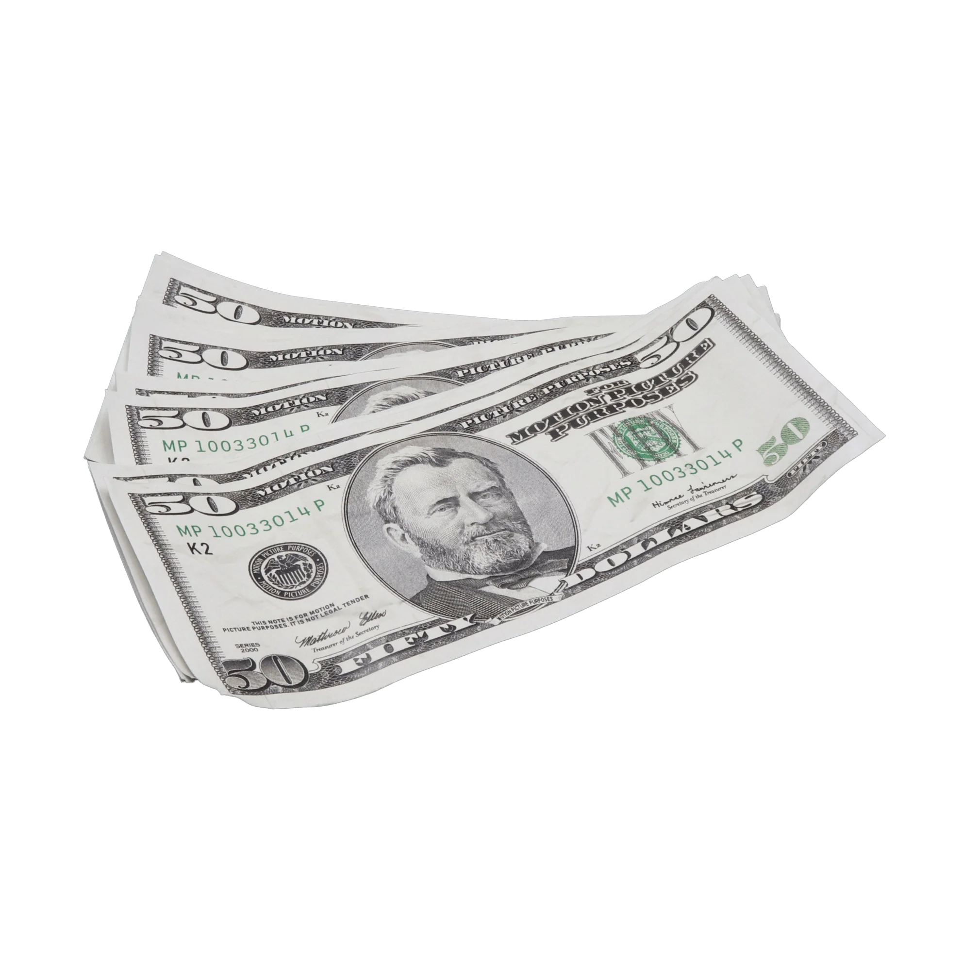 Money Prop - 2000 Series $50 ✔️RealAged™ Full Print  $15,000 Stacks Bundle - Image 3