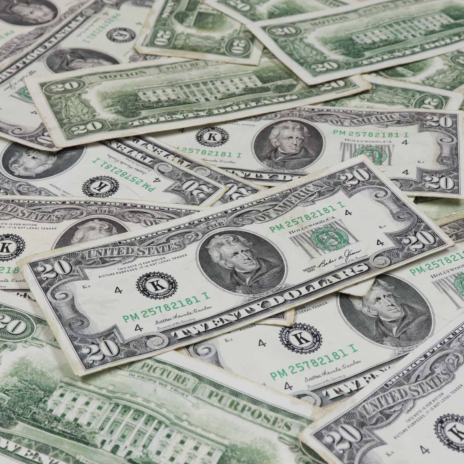 Money Prop - 1990 Series $20 ✔️RealAged™ Full Print $2,000 Stack - Image 2