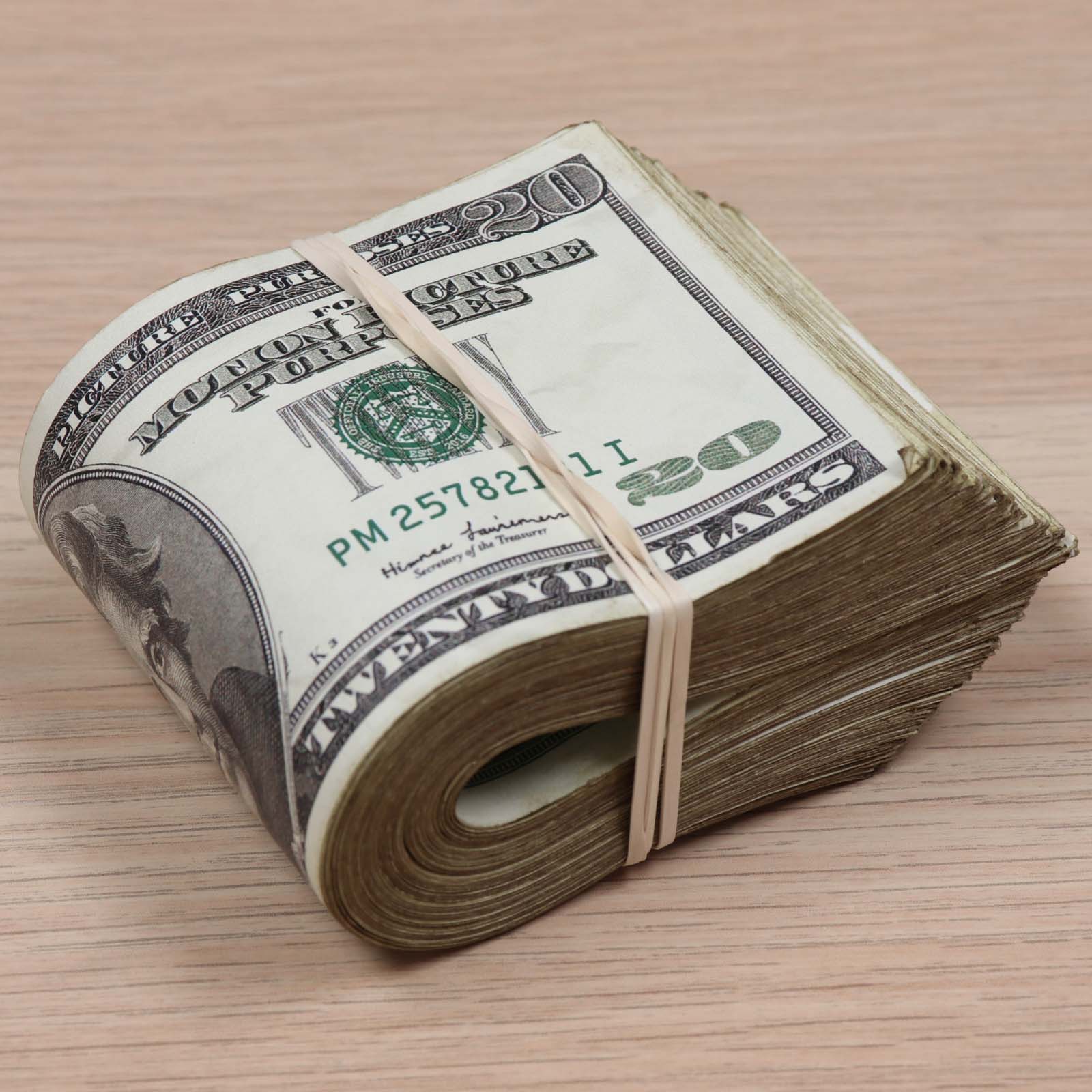 Money Prop - 2000 Series $20 ✔️RealAged™ Full Print $2,000 Band - Image 4