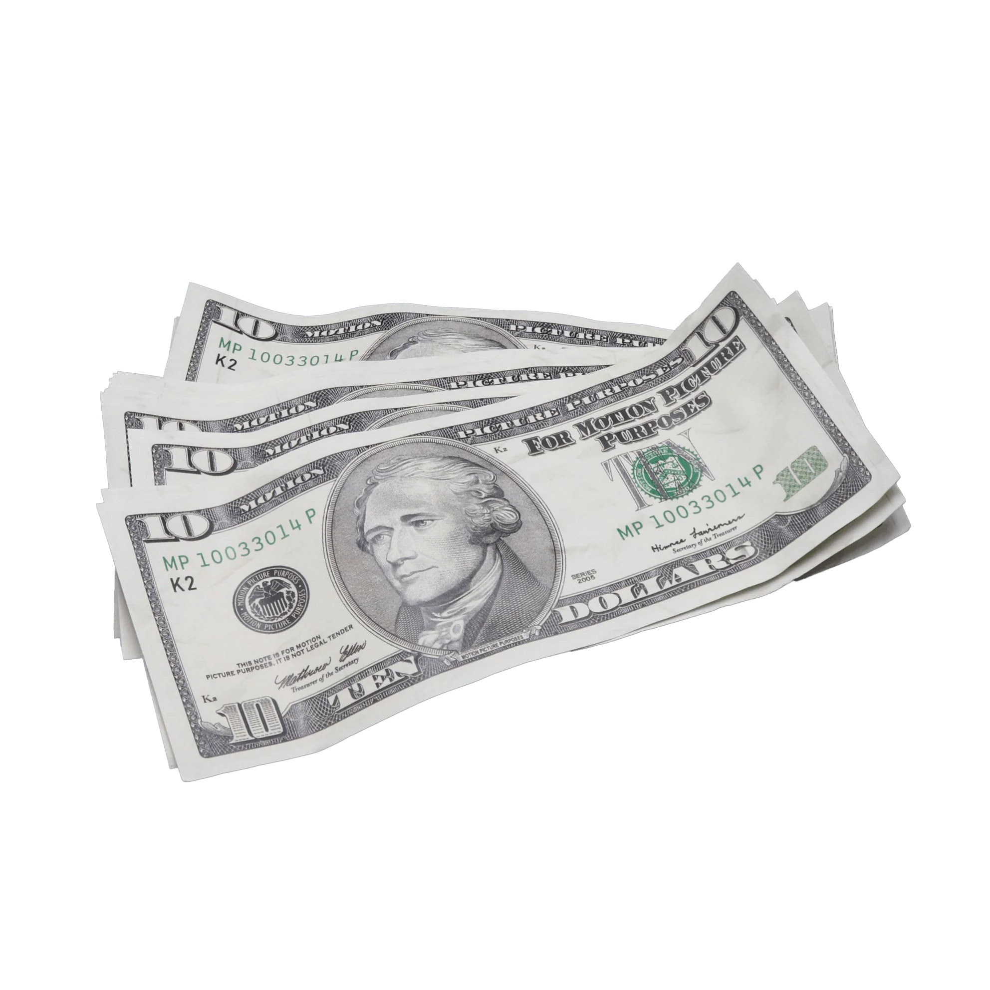 Money Prop - 2000 Series $10 ✔️RealAged™ Full Print $3,000 Stacks Bundle - Image 3