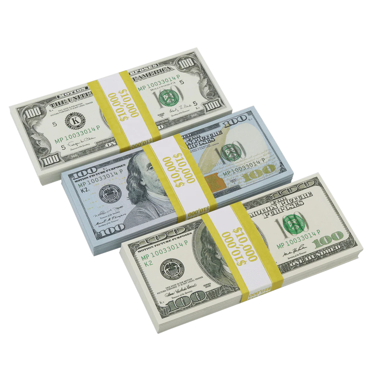 Money Prop - 1990, 2000, and New Series $100 Full Print $30,000 Stacks