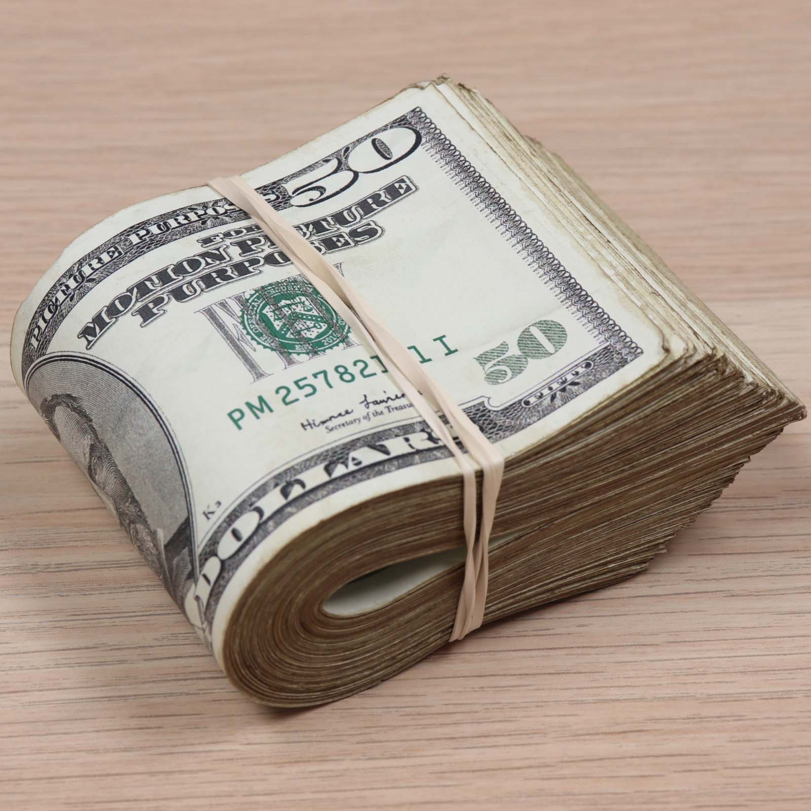 Money Prop - 2000 Series $50 ✔️RealAged™ Full Print $5,000  Band - Image 4