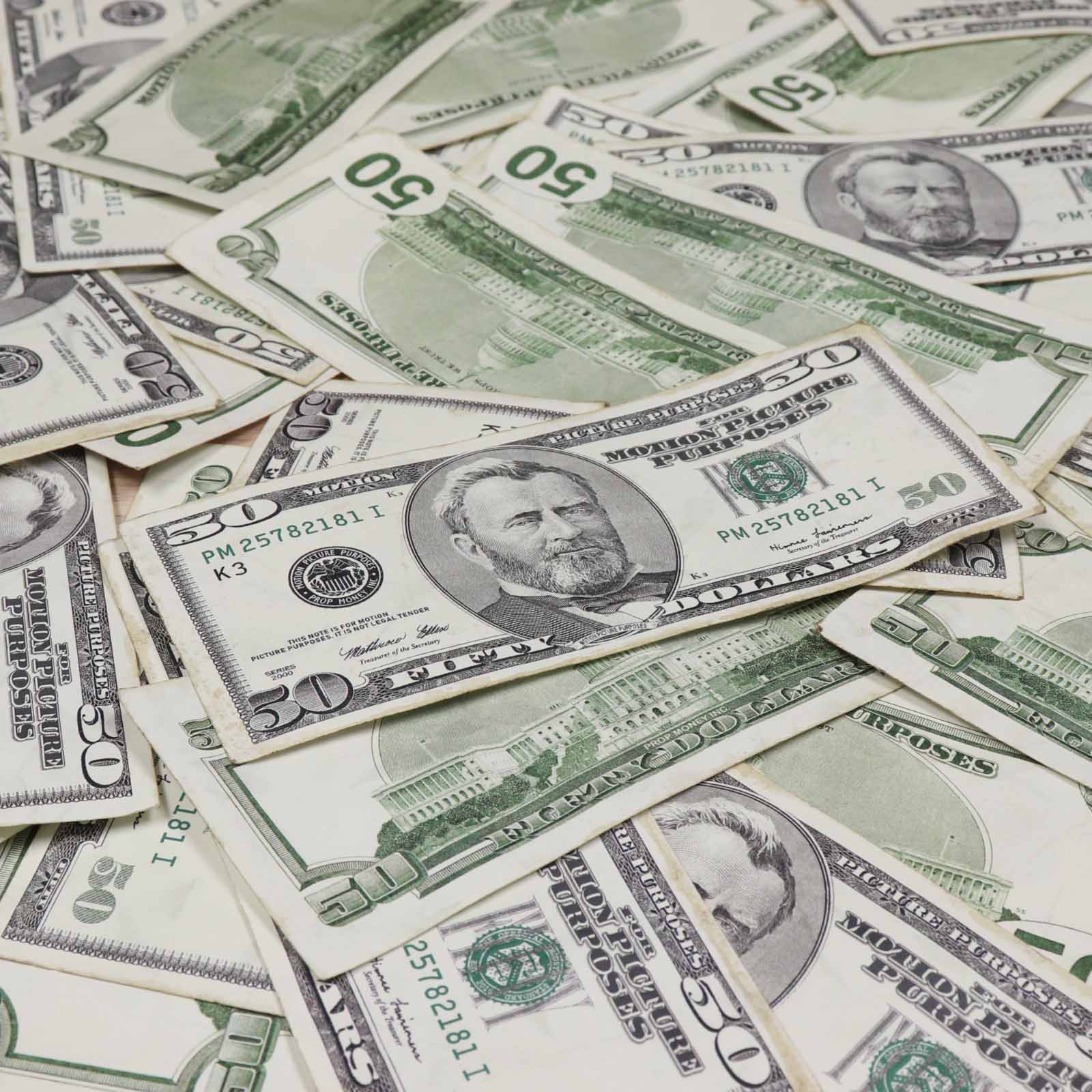 Money Prop - 2000 Series $50 ✔️RealAged™ Full Print $5,000 Stack - Image 2