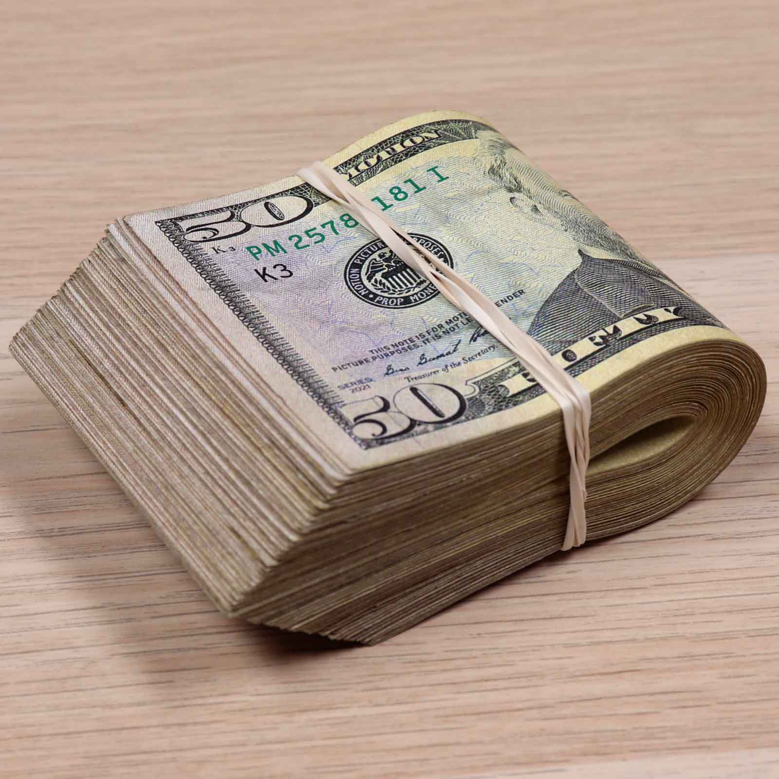 Money Prop - New Series $50 ✔️RealAged™ Full Print $5,000 Band - Image 5