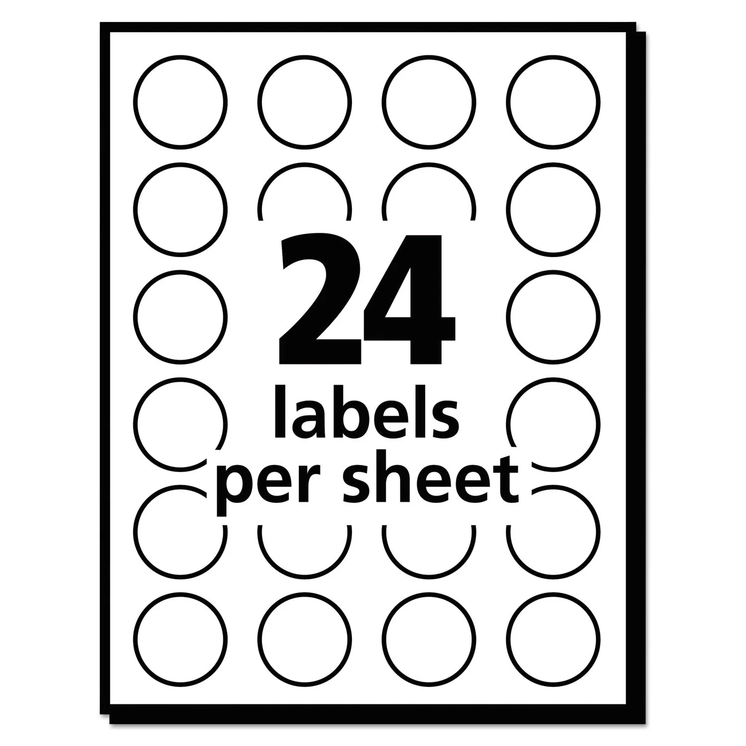 Avery Printable Self-Adhesive Removable Color-Coding Labels, 0.75" dia, Neon Orange, 24/Sheet, 42 Sheets/Pack, (5471) - Image 3