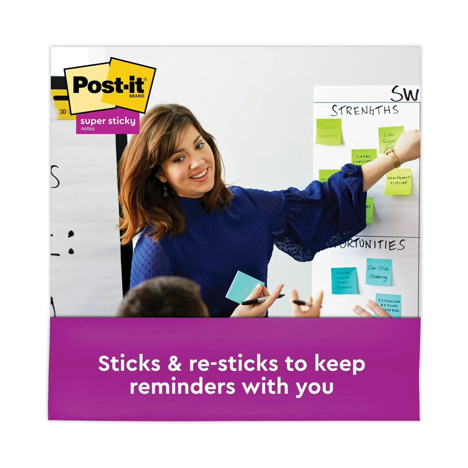 3M Post-it Pads in Supernova Neon Collection Colors, Cabinet Pack, 3" x 3", 70 Sheets/Pad, 24 Pads/Pack - Image 3