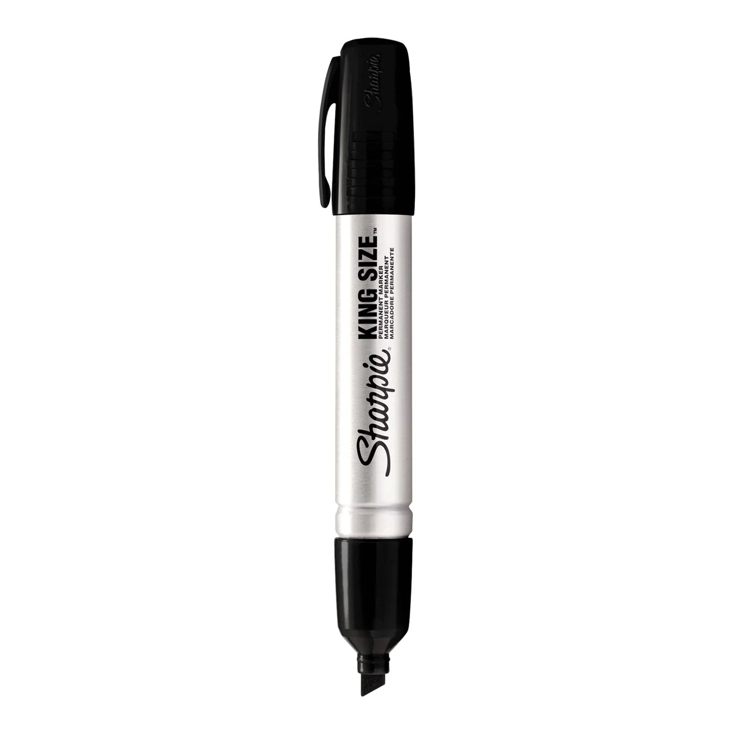 Sharpie King Size Permanent Marker Broad Chisel Tip - Dozen Count (Black) - Image 2