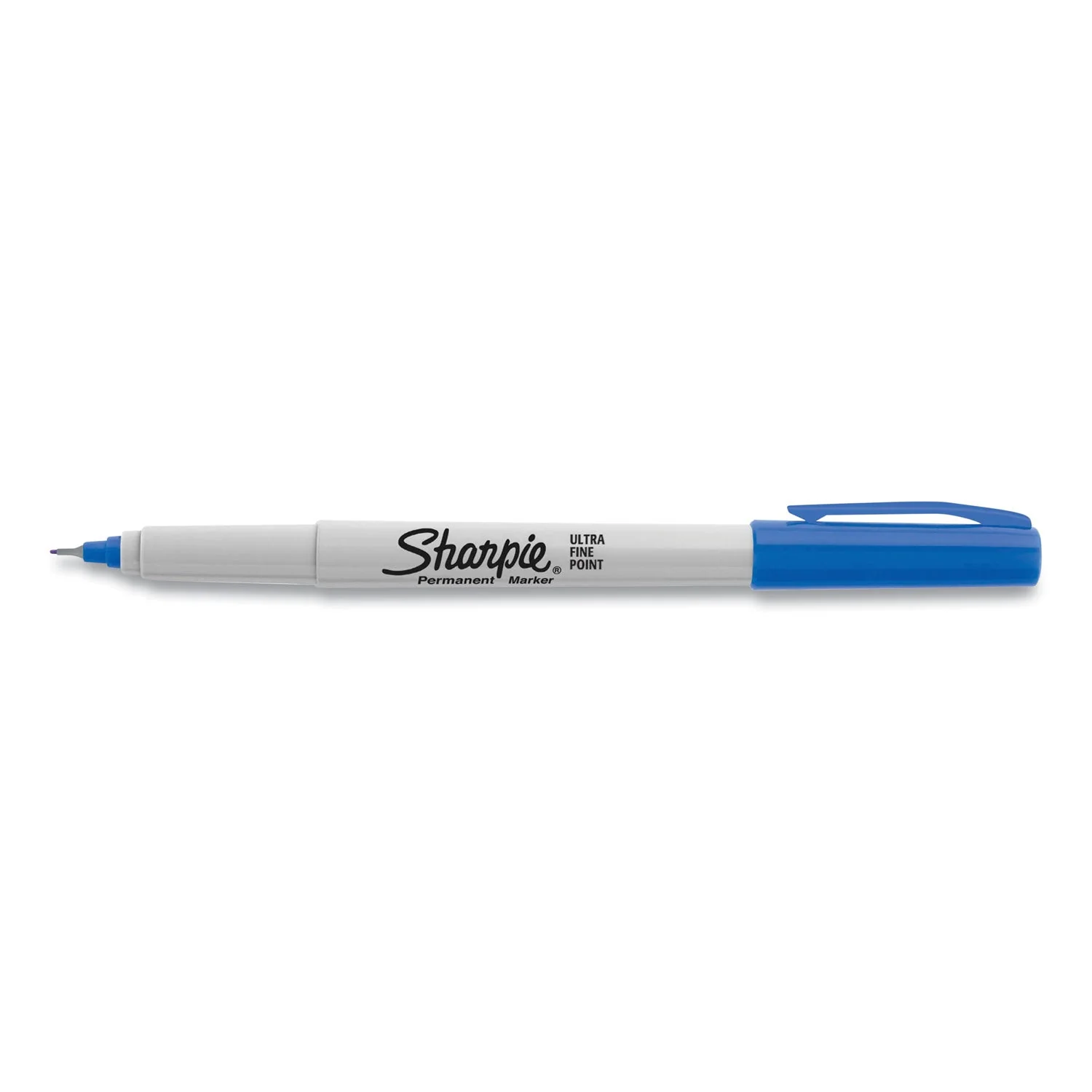 Sharpie Ultra Fine Tip Permanent Marker, Extra-Fine Needle Tip, Blue, Dozen - Image 2