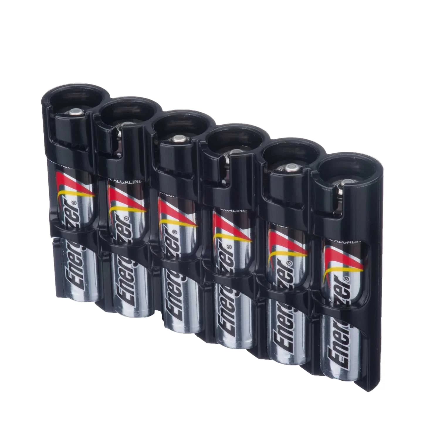 Storacell Slim Line AAA - 6 Pack Battery Caddy (Tuxedo Black)