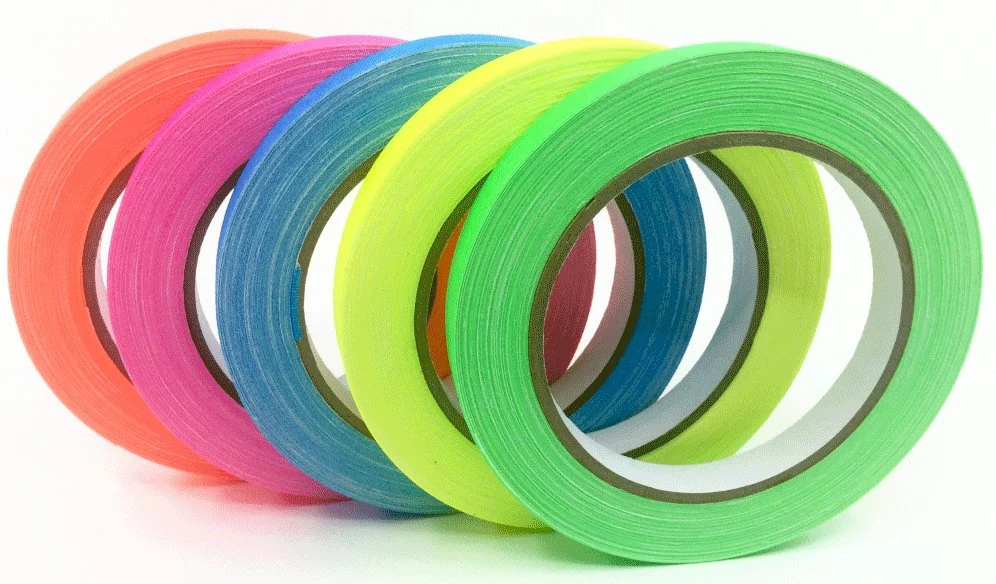 Gaffer Power 1/2" Spike Gaff Tape 5-Pack 1/2 Inch x 20 Yards (Fluorescent Green, Pink, Yellow, Orange, Blue) - Image 2